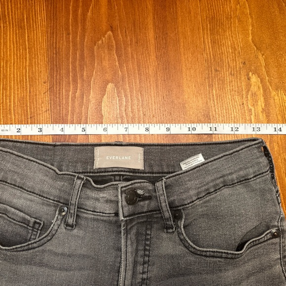 EVERLANE Size 28 Ankle Jeans Authentic Stretch Mid Rise Women Skinny Grey Denim - Picture 12 of 13